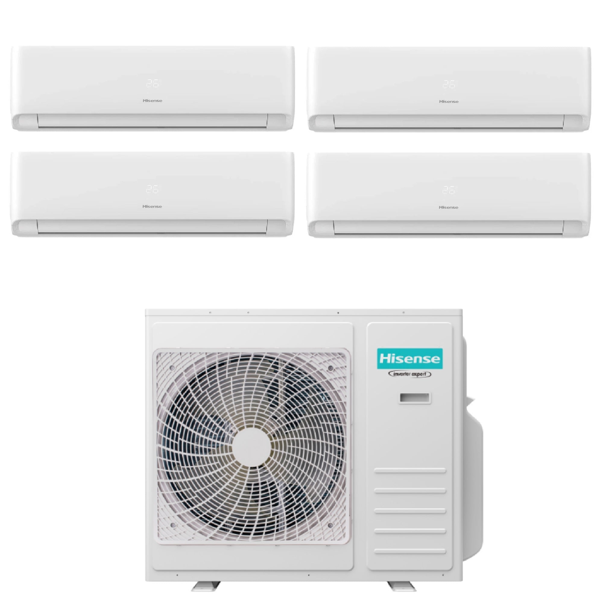 Climatizzatore Hisense Ecosense Quadri Split 9000+9000+9000+18000 btu Wi-Fi 4AMW105U4RAA