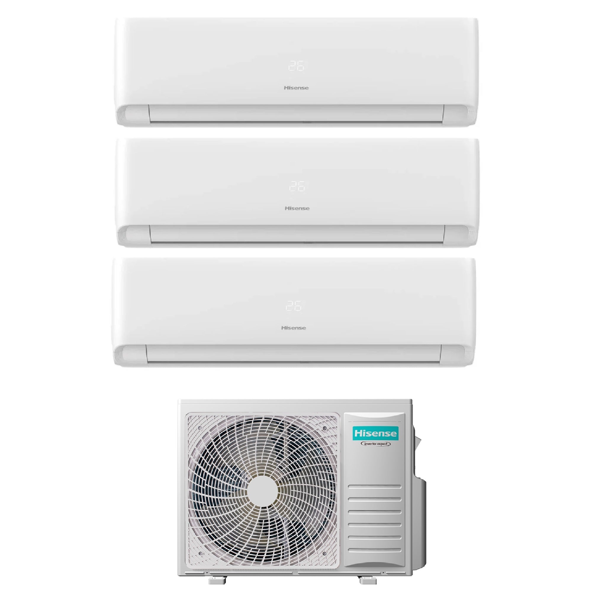 Climatizzatore Hisense Ecosense Trial Split 7000+7000+7000 btu Wi-Fi 3AMW52U4RJC