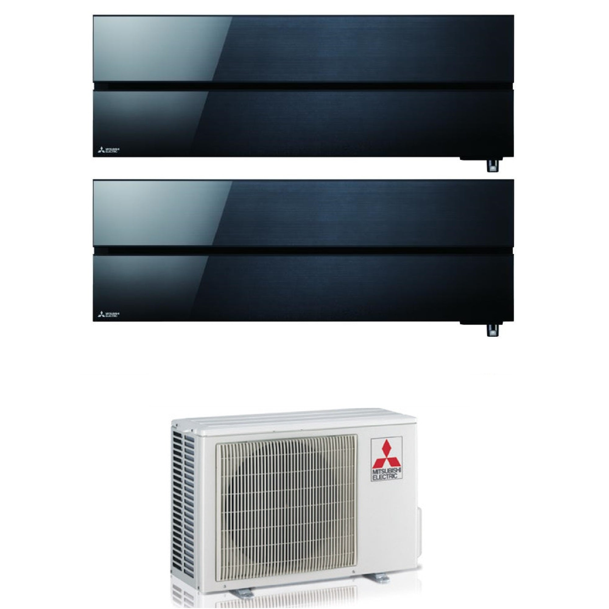 Climatizzatore Mitsubishi Kirigamine Style serie LN Black Nero Dual Split 9000+9000 btu Wi-Fi MXZ-2F42VF4