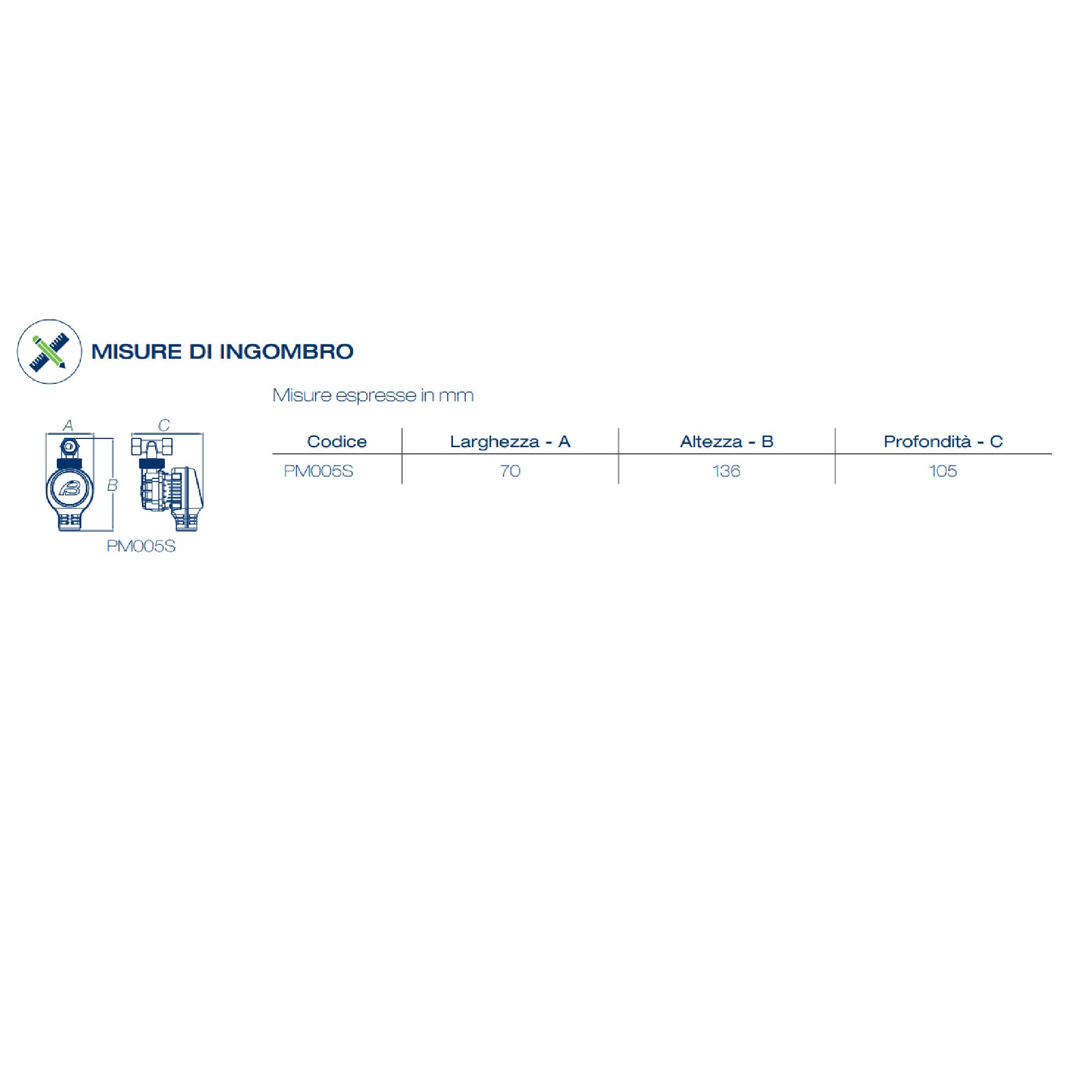 Dosatore proporzionale anticalcare Acqua Brevetti Minidue PM005S 1/2" F