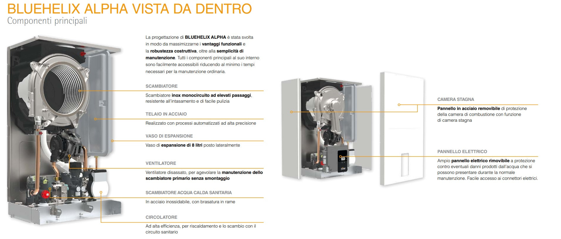 Caldaia a condensazione Ferroli 28 kw Bluehelix Alpha 28C