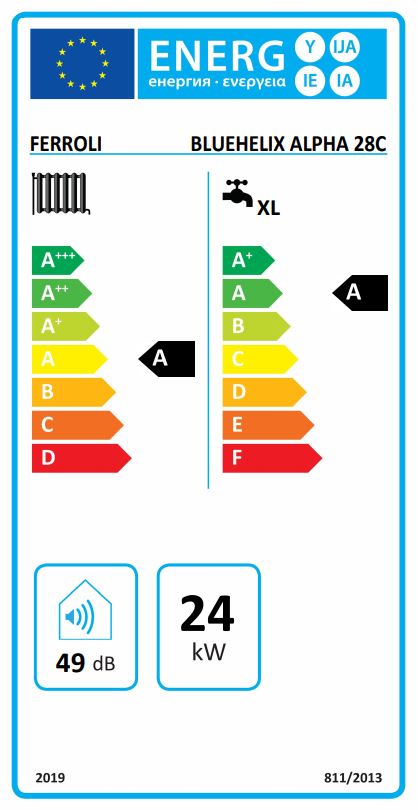 Caldaia a condensazione Ferroli 28 kw Bluehelix Alpha 28C