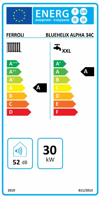 Caldaia a condensazione Ferroli 34 kw Bluehelix Alpha 34C