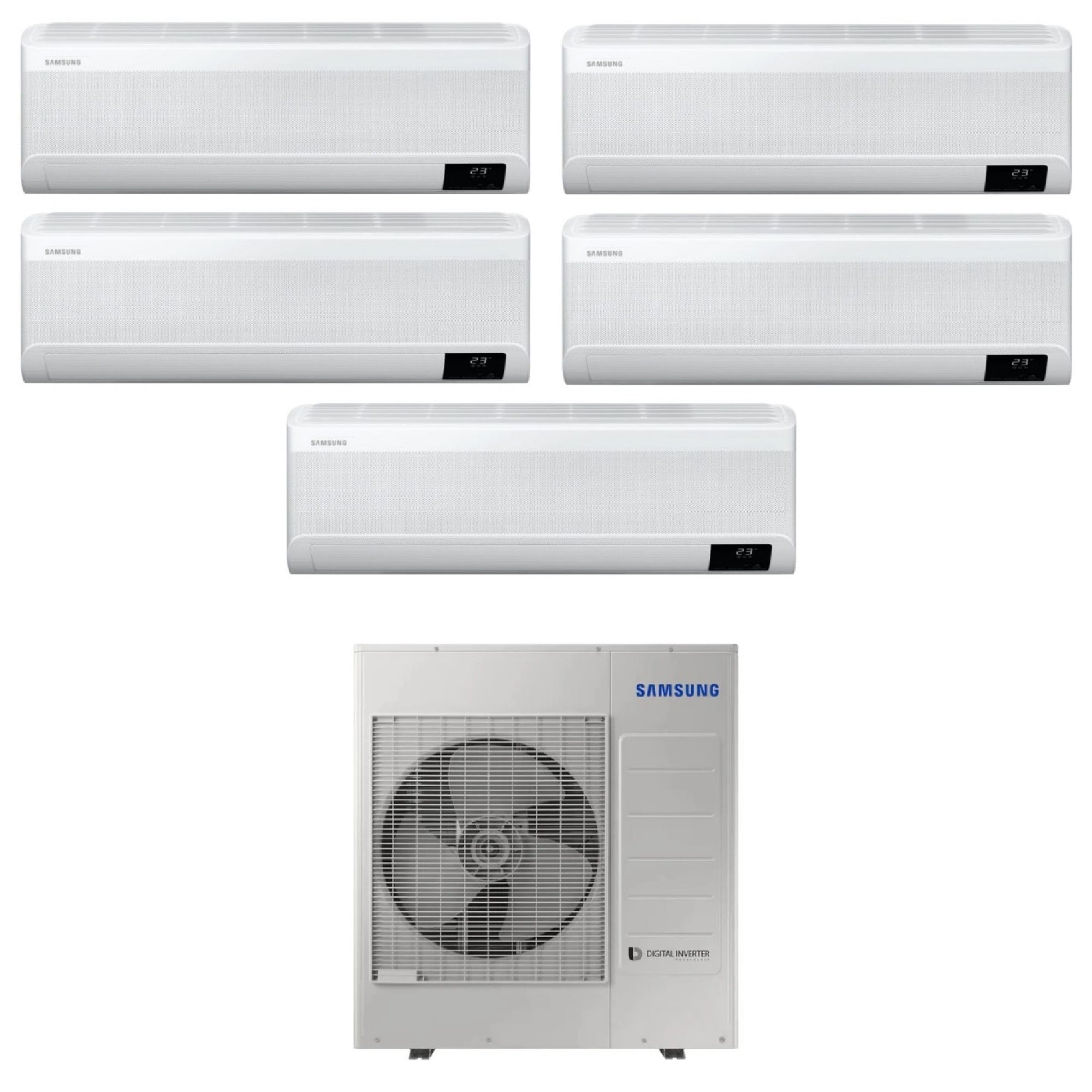 Climatizzatore Samsung Windfree Elite Penta Split 9000+9000+9000+9000+9000 btu Wi-Fi AJ100TXJ5KG/EU