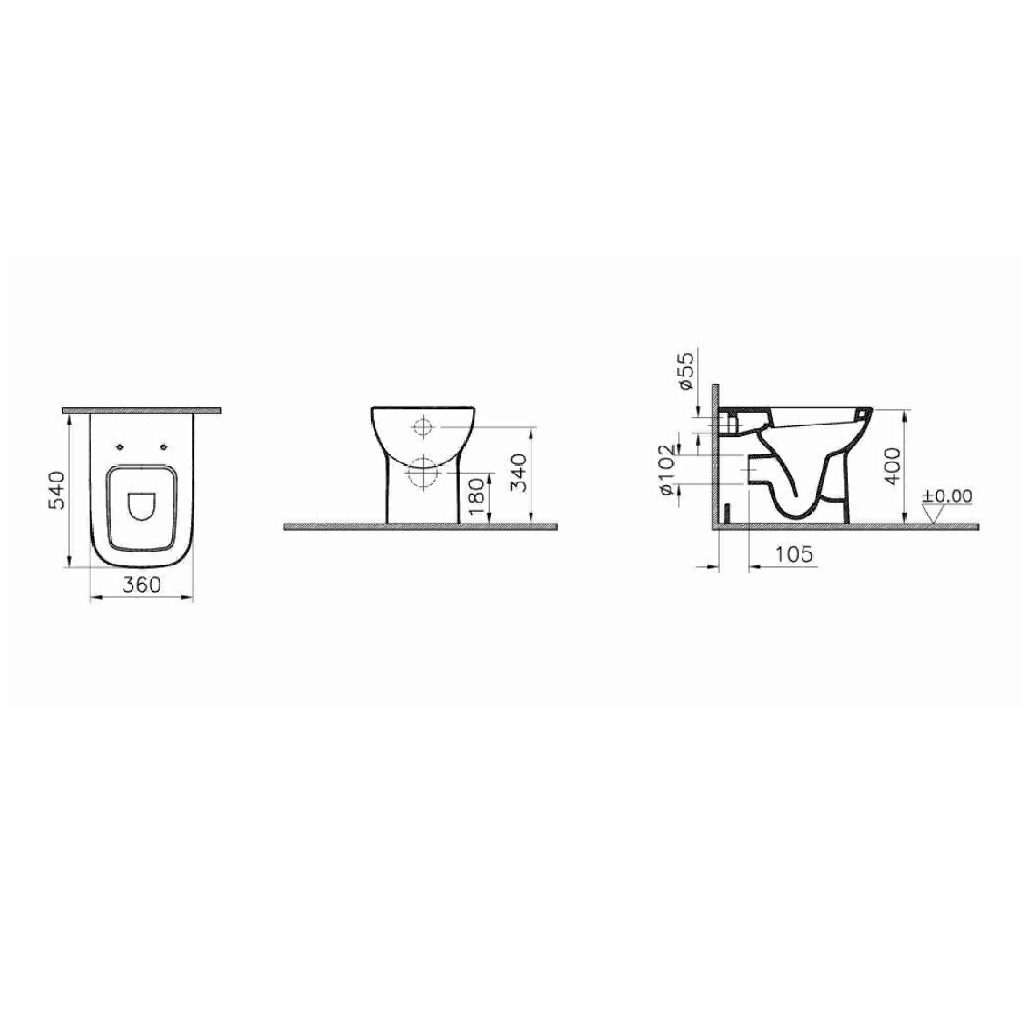 Vaso a pavimento Vitra S20